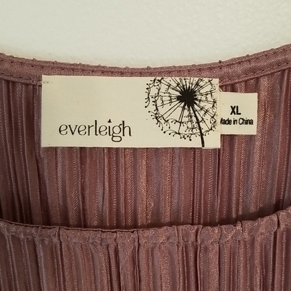 Everleigh Dusty Mauve Pleated Sleeveless Top in XL - Picture 2 of 9